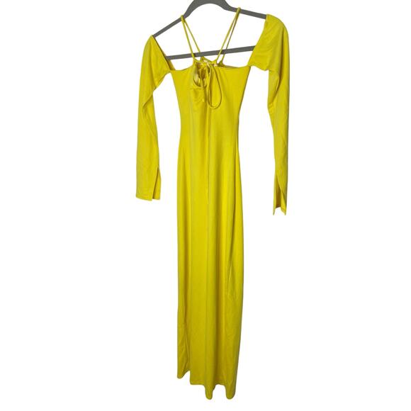 Not Yours To Keep Sunny Ribbed Knit Midi Dress Strapless Summer Beachy Resort S - Picture 11 of 11